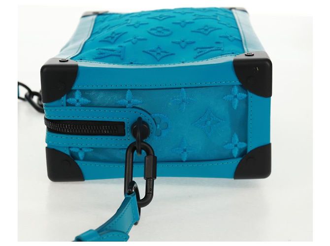 LOUIS VUITTON Borsa Trunk Morbida in Rete Monogram Blu M45074 LV Auth 160888SAM - vista 3