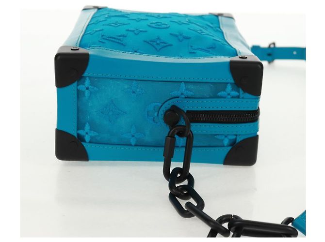 LOUIS VUITTON Borsa Trunk Morbida in Rete Monogram Blu M45074 LV Auth 160888SAM - vista 4