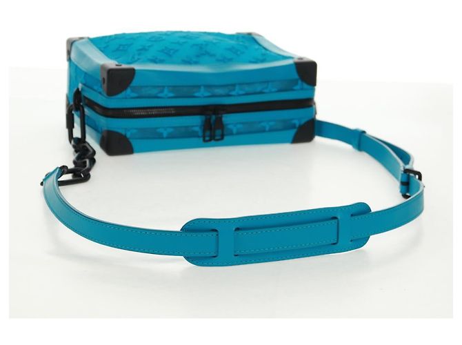 LOUIS VUITTON Borsa Trunk Morbida in Rete Monogram Blu M45074 LV Auth 160888SAM - vista 7
