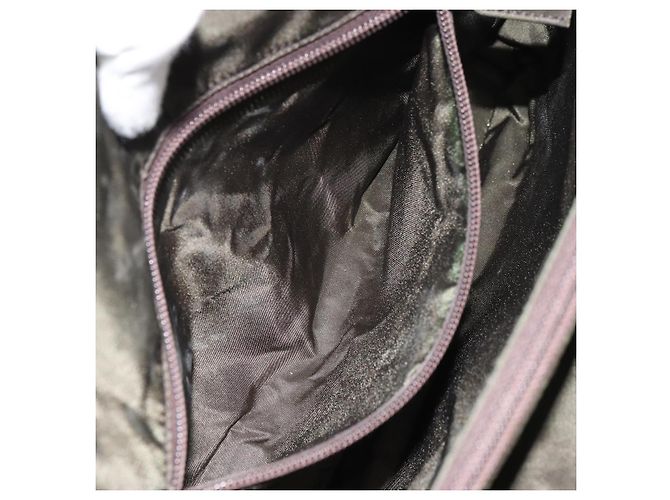 PRADA Borsa a mano in nylon khaki argento autentica bs31898 Cachi - vista 11