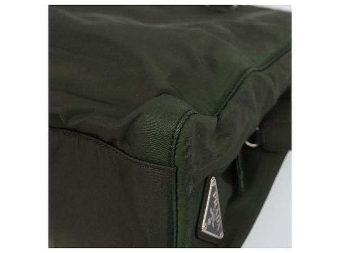 PRADA Borsa a mano in nylon khaki argento autentica bs31898 Cachi - vista 15