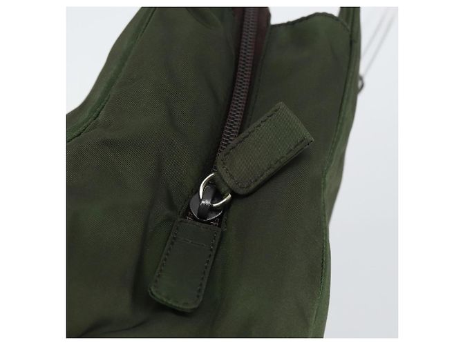 PRADA Borsa a mano in nylon khaki argento autentica bs31898 Cachi - vista 18