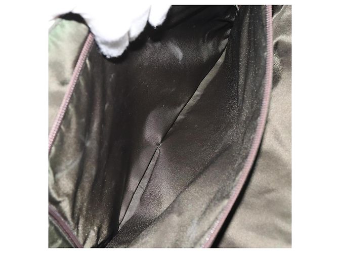 PRADA Borsa a mano in nylon khaki argento autentica bs31898 Cachi - vista 24