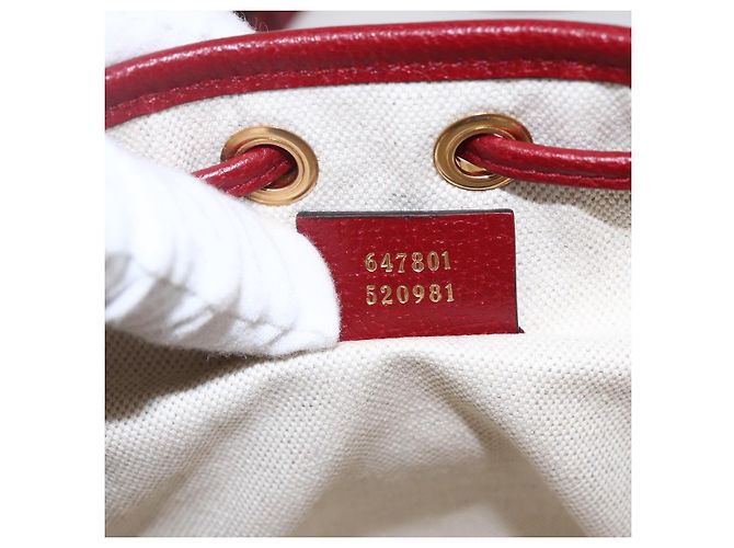 Borsa a Spalla Gucci Micro GG Supreme Doraemon in PVC Beige 647801 Auth 159307SAM D'oro - vista 19