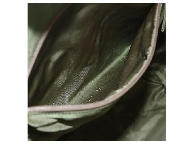PRADA Borsa a mano in nylon khaki argento autentica bs31882 Cachi - vista 11