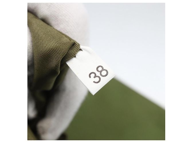 PRADA Borsa a mano in nylon khaki argento autentica bs31882 Cachi - vista 12