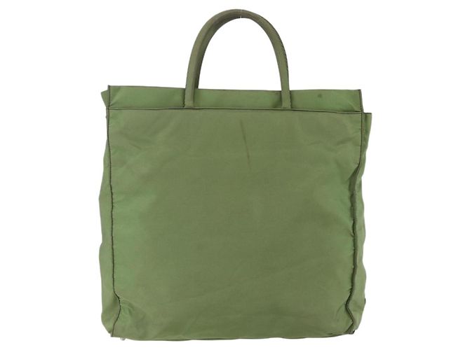 PRADA Borsa a mano in nylon khaki argento autentica bs31882 Cachi - vista 2