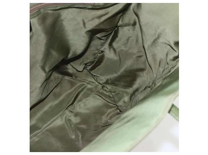 PRADA Borsa a mano in nylon khaki argento autentica bs31882 Cachi - vista 20