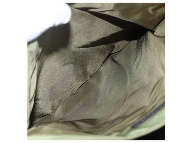 PRADA Borsa a mano in nylon khaki argento autentica bs31882 Cachi - vista 22