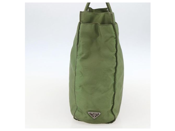 PRADA Borsa a mano in nylon khaki argento autentica bs31882 Cachi - vista 3