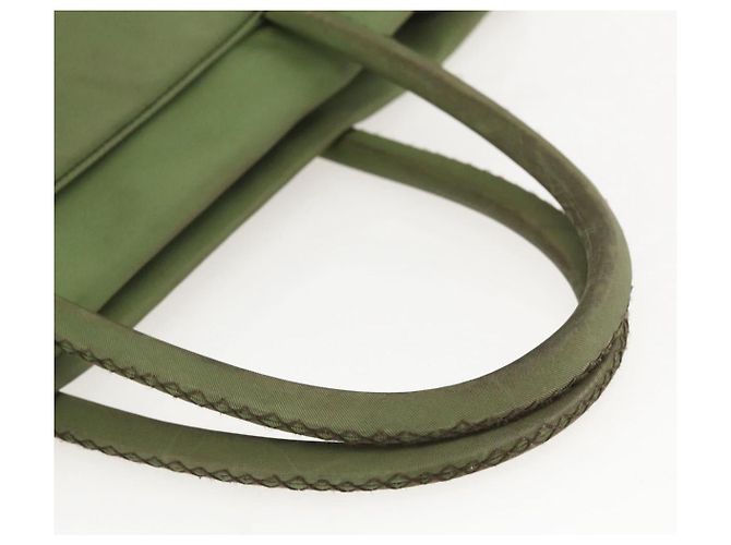 PRADA Borsa a mano in nylon khaki argento autentica bs31882 Cachi - vista 7