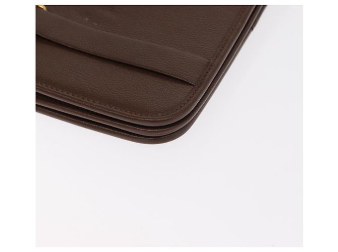 Borsa a Spalla Christian Dior in Pelle Marrone Oro Auth bs31813 D'oro - vista 11