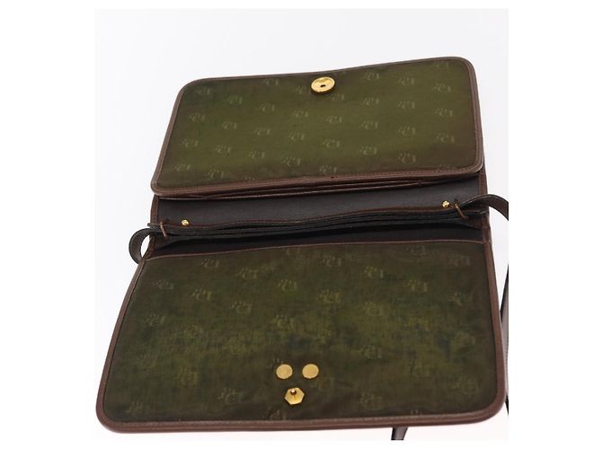 Borsa a Spalla Christian Dior in Pelle Marrone Oro Auth bs31813 D'oro - vista 15