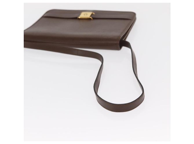 Borsa a Spalla Christian Dior in Pelle Marrone Oro Auth bs31813 D'oro - vista 7
