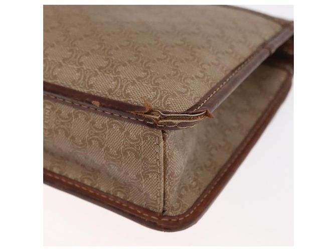 Céline Borsa a Spalla in Tela Macadam CELINE PVC Beige Oro Auth bs31811 D'oro - vista 17