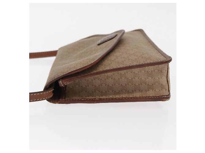 Céline Borsa a Spalla in Tela Macadam CELINE PVC Beige Oro Auth bs31811 D'oro - vista 4