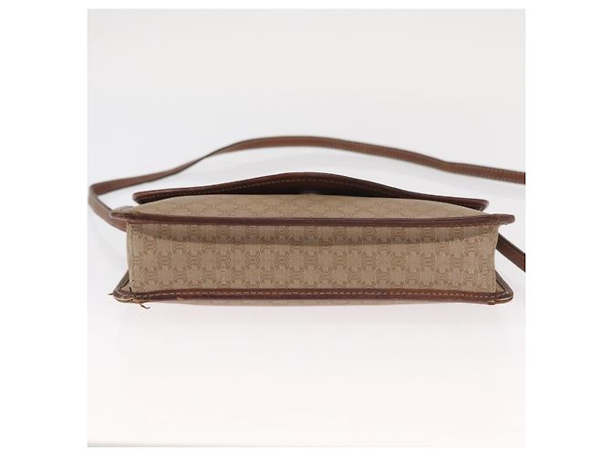 Céline Borsa a Spalla in Tela Macadam CELINE PVC Beige Oro Auth bs31811 D'oro - vista 5