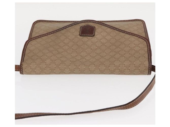 Céline Borsa a Spalla in Tela Macadam CELINE PVC Beige Oro Auth bs31811 D'oro - vista 6
