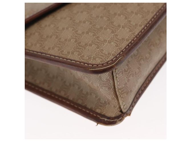 Céline Borsa a Spalla in Tela Macadam CELINE PVC Beige Oro Auth bs31811 D'oro - vista 8