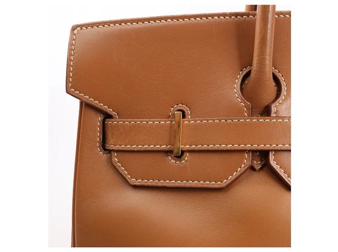 Haut à courroies Hermès HERMES Haut A Courroies 32 Borsa in Vacca Marrone Y:1995 - vista 5