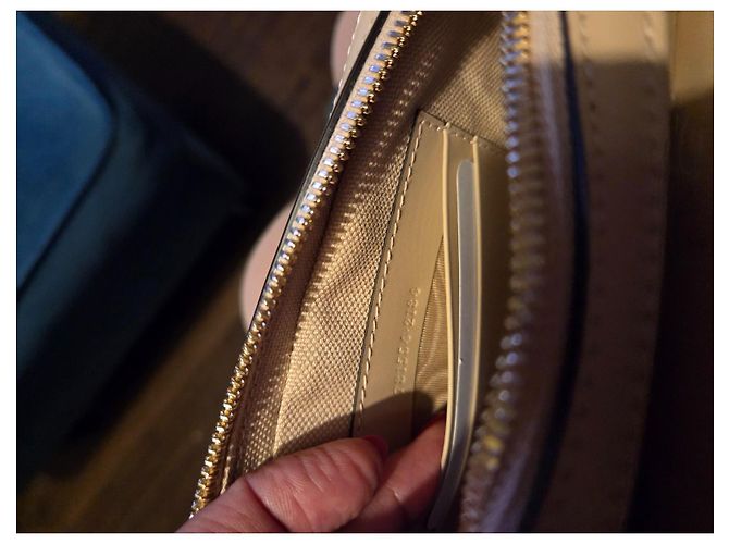 Borsa a mano Gucci Mini Beige in pelle di struzzo - vista 4