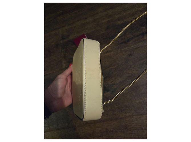 Borsa a mano Gucci Mini Beige in pelle di struzzo - vista 8