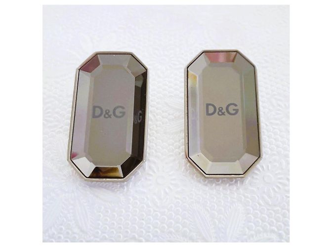 Stupendi orecchini DOLCE & GABBANA in acciaio e cristalli effetto “specchio” collezione "Lush" Argento - vista 12