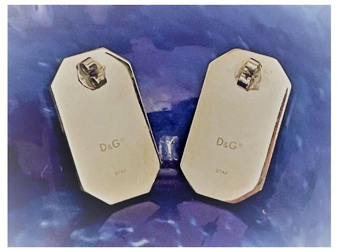 Stupendi orecchini DOLCE & GABBANA in acciaio e cristalli effetto “specchio” collezione "Lush" Argento - vista 4