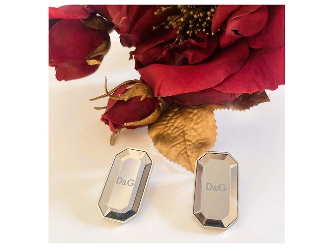 Stupendi orecchini DOLCE & GABBANA in acciaio e cristalli effetto “specchio” collezione "Lush" Argento - vista 6