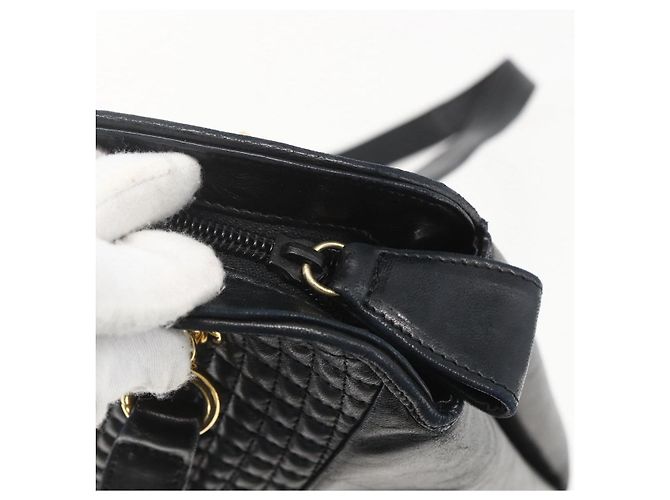 BALLY Borsa Tote in Pelle Nera Oro Auth bs31897 Nero D'oro - vista 10