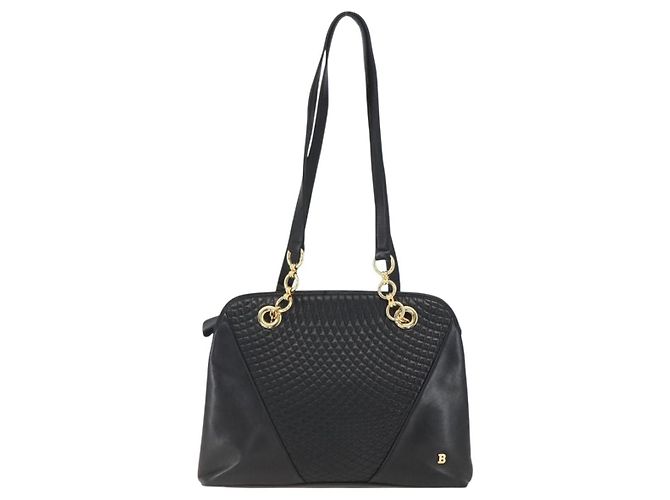 BALLY Borsa Tote in Pelle Nera Oro Auth bs31897 Nero D'oro - vista 13
