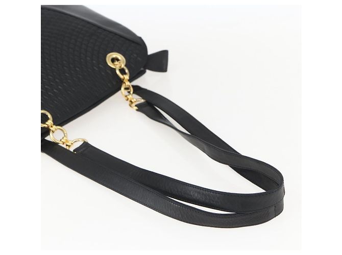 BALLY Borsa Tote in Pelle Nera Oro Auth bs31897 Nero D'oro - vista 7