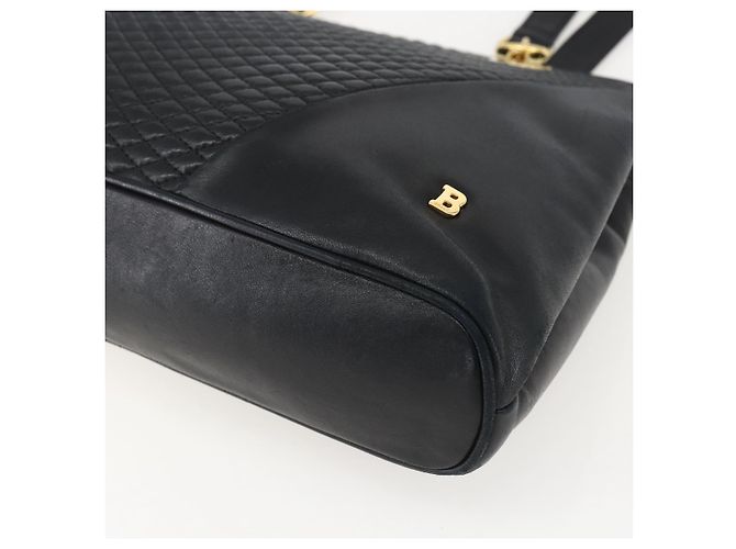 BALLY Borsa Tote in Pelle Nera Oro Auth bs31897 Nero D'oro - vista 9
