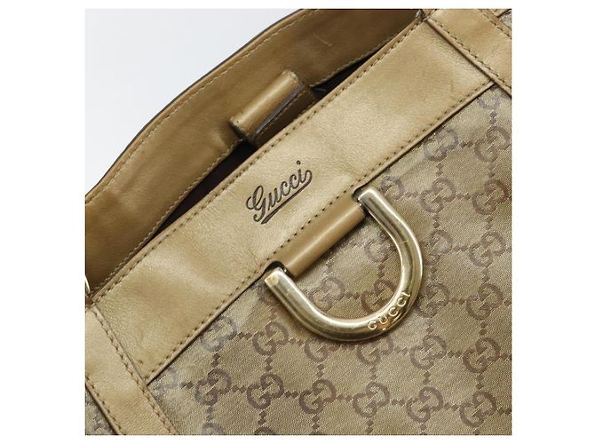 Borsa Tote Abbey GG Crystal Gucci Oro 211982 Auth 160848 D'oro - vista 17