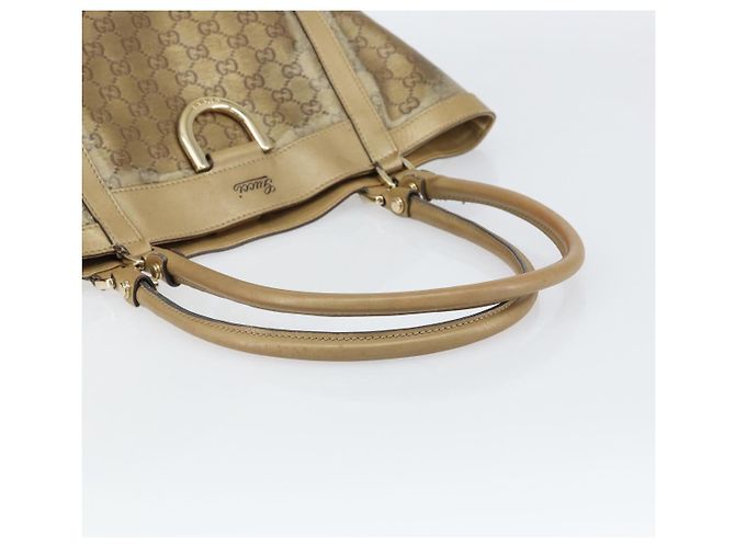 Borsa Tote Abbey GG Crystal Gucci Oro 211982 Auth 160848 D'oro - vista 7
