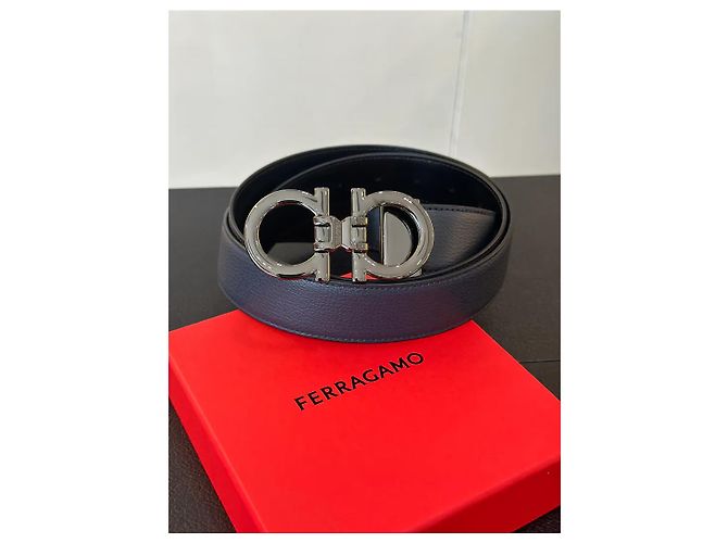cintura salvatore ferragamo Ferragamo 670118 758524 Nero Blu - vista 11