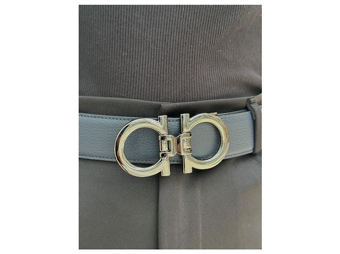 cintura salvatore ferragamo Ferragamo 670118 758524 Nero Blu - vista 12
