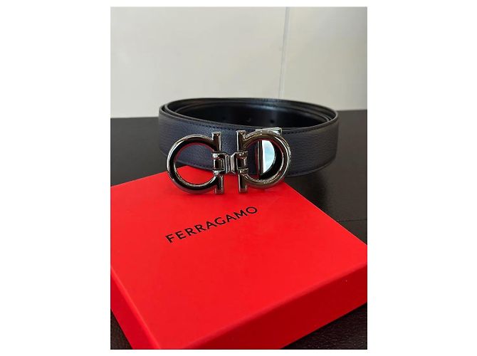 cintura salvatore ferragamo Ferragamo 670118 758524 Nero Blu - vista 2