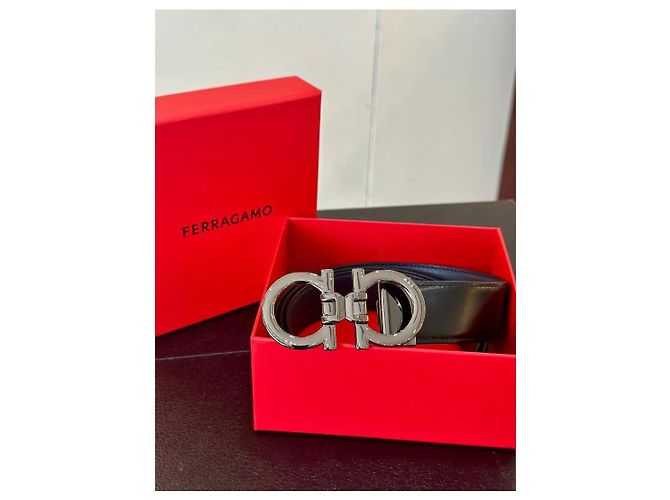 cintura salvatore ferragamo Ferragamo 670118 758524 Nero Blu - vista 3