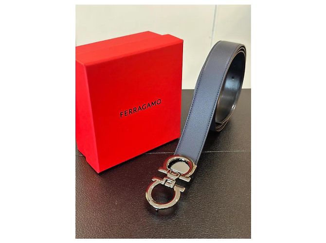 cintura salvatore ferragamo Ferragamo 670118 758524 Nero Blu - vista 4