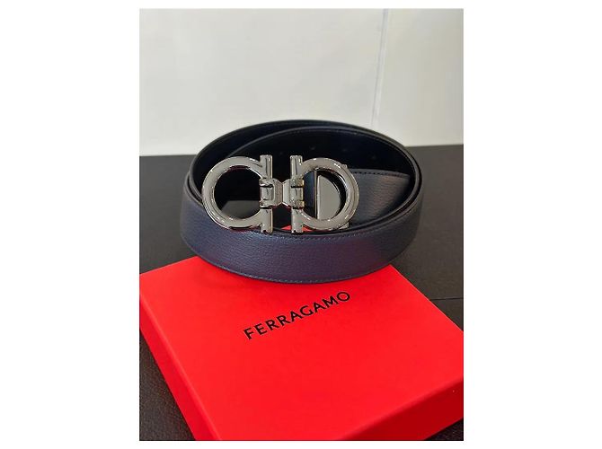 cintura salvatore ferragamo Ferragamo 670118 758524 Nero Blu - vista 6