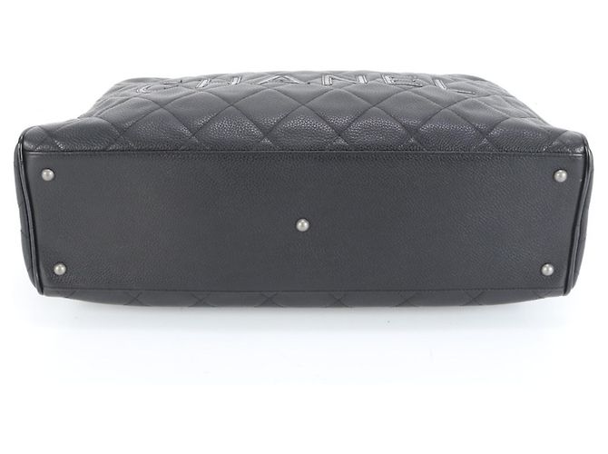 Borsa Bowling in Pelle Caviar Matelassé Chanel Nero - vista 6