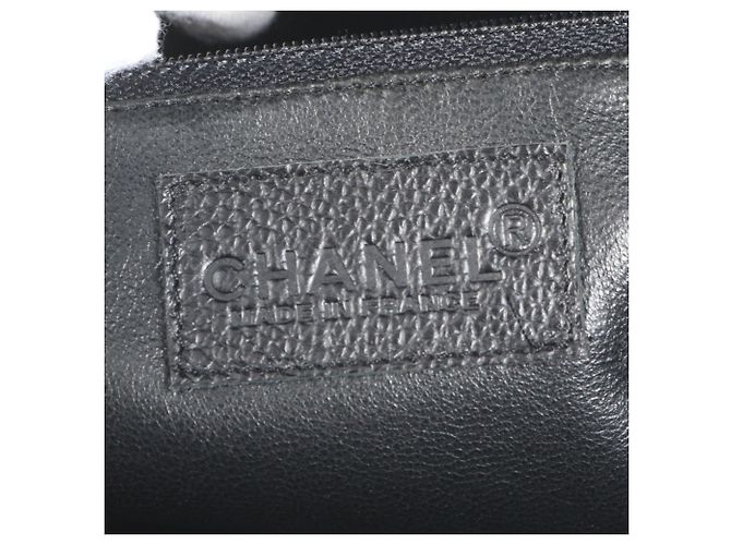 Borsa Bowling in Pelle Caviar Matelassé Chanel Nero - vista 8