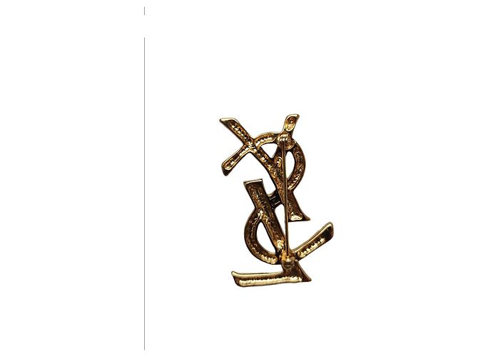 Spilla Yves Saint Laurent Grande YSL Oro D'oro - vista 2