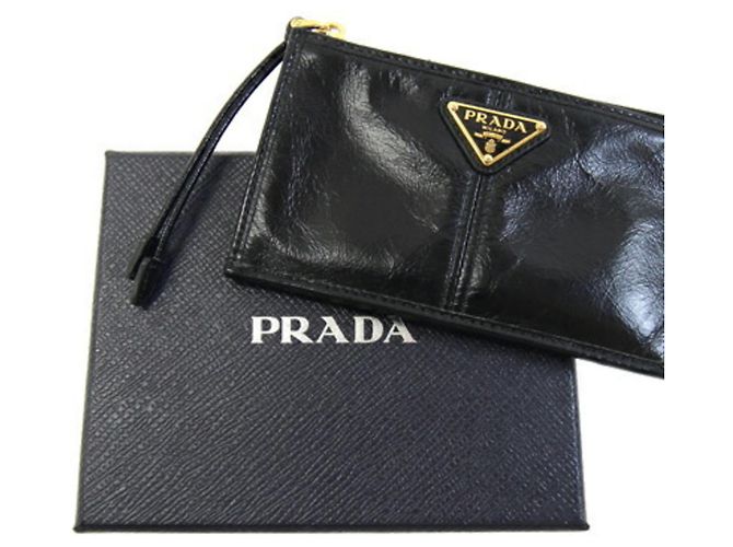Billetera de cuero negro Prada - vista 7