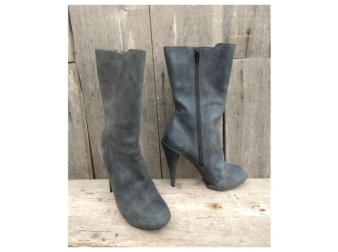 Botines Nicholas Kirkwood de cuero gris - vista 2