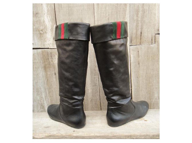 Botas Gucci de cuero negro - vista 5