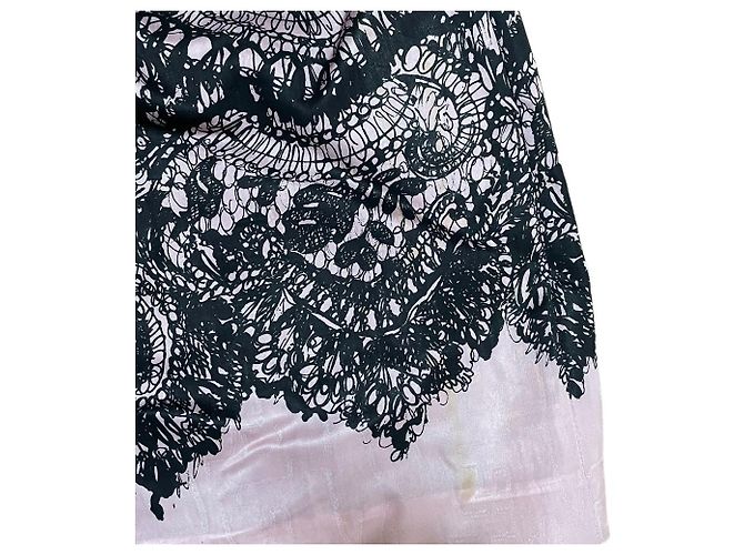 Prada Kleid mit Blumen-Spitzenmuster Schwarz Pink - Ansicht 10