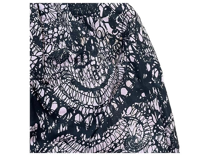 Prada Kleid mit Blumen-Spitzenmuster Schwarz Pink - Ansicht 11