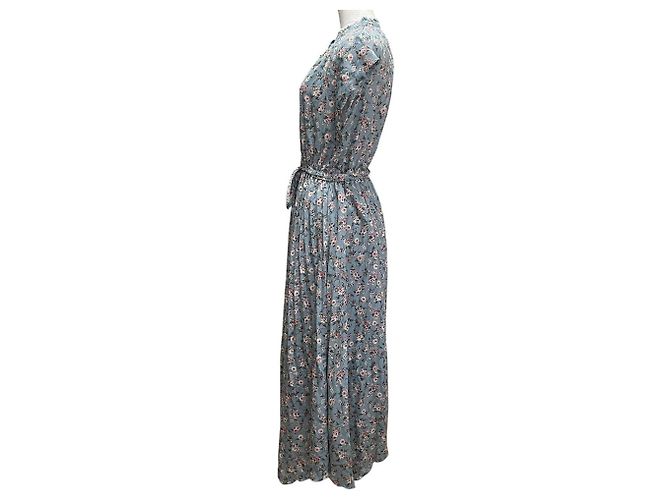 Autre Marque Robe plissée à imprimé floral AS KNOW AS Marron - vue 2